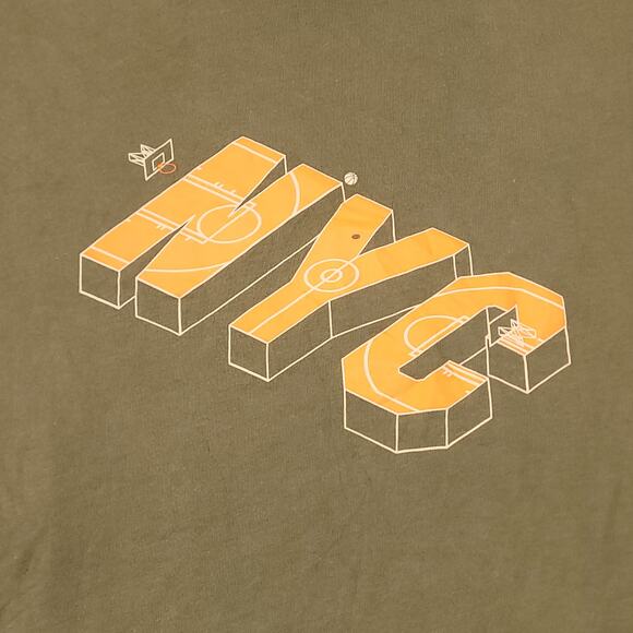 Adidas NYC Casual Crew Neck Short Sleeve Graphic T Shirt Mens Size M Olive - Picture 4 of 9